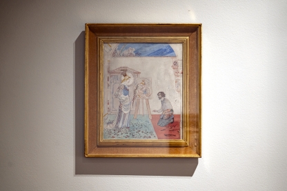 Schilderij Ensor met maagd Maria